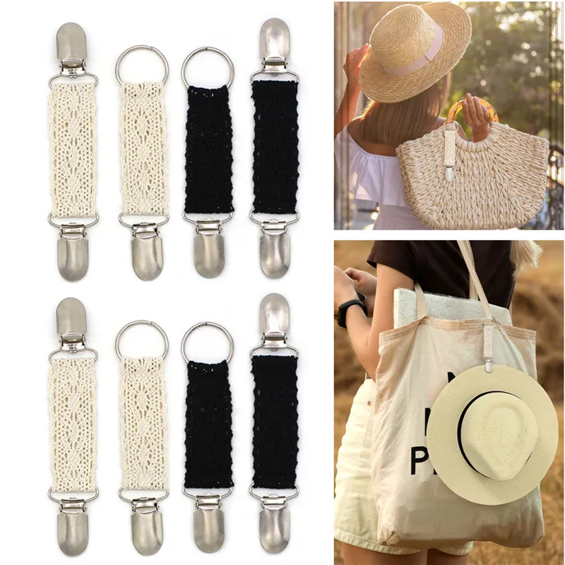 1pcs Clips de chapeau sur le porte-chapeau du sac Trave Hat Keeper Clip Clip de canard multifonctionnel Sac à dos Bagage de voyage en plein air accessoire