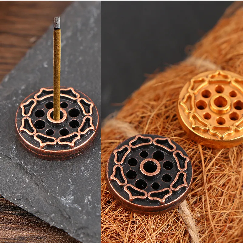 Incense Sticks Holder Mini Lotus Flower Incense Burner Cones Censer Teahouse Sandalwood Coil Base Home Decor