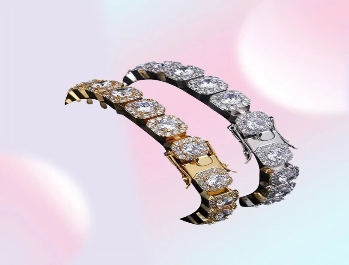 Bracciale da tennis di diamanti per love designer di lusso hip hop gioielli hip hop maschile braccialetti oro bracciali bling glassata glassata gallina del rapper AC5909247