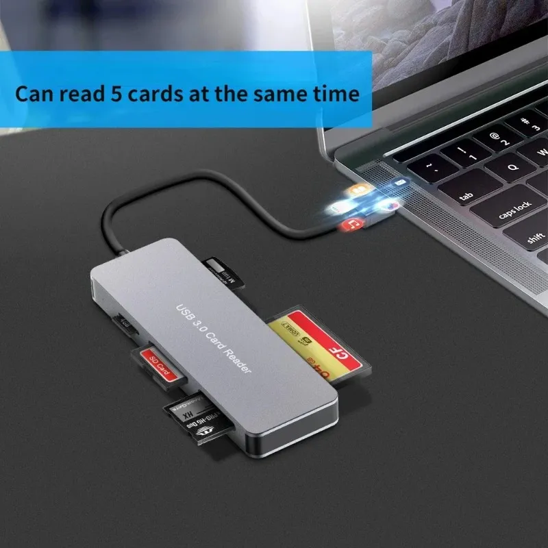 2024 USB 3.0 Card Reader SD Micro SD TF CF MS XD Compact Flash Smart Memory Card Adapter for Laptop Multifuntion CF Card Reader for laptop