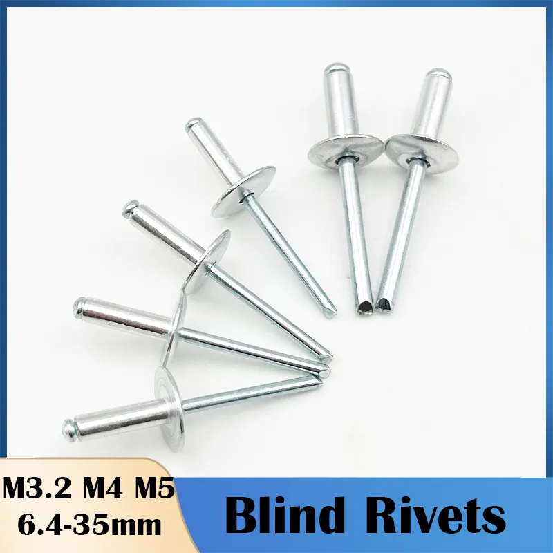 Large Aluminum Steel Flange Head rivets nuts with Open End and Split ...