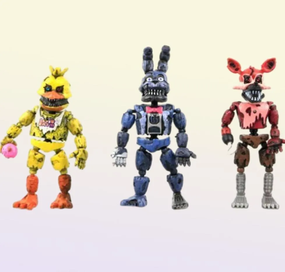 FNAF Games Five Nights на Freddy039S 14517CM Nightmare Freddy Chica Bonnie Funtime Foxy PVC Action Figures Model Dolls Toys 68089331