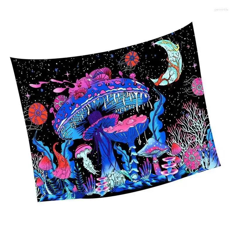 Tapestries Mushroom Tapestry Cool Mushrooms Wall Hangings Colorful For Living Room