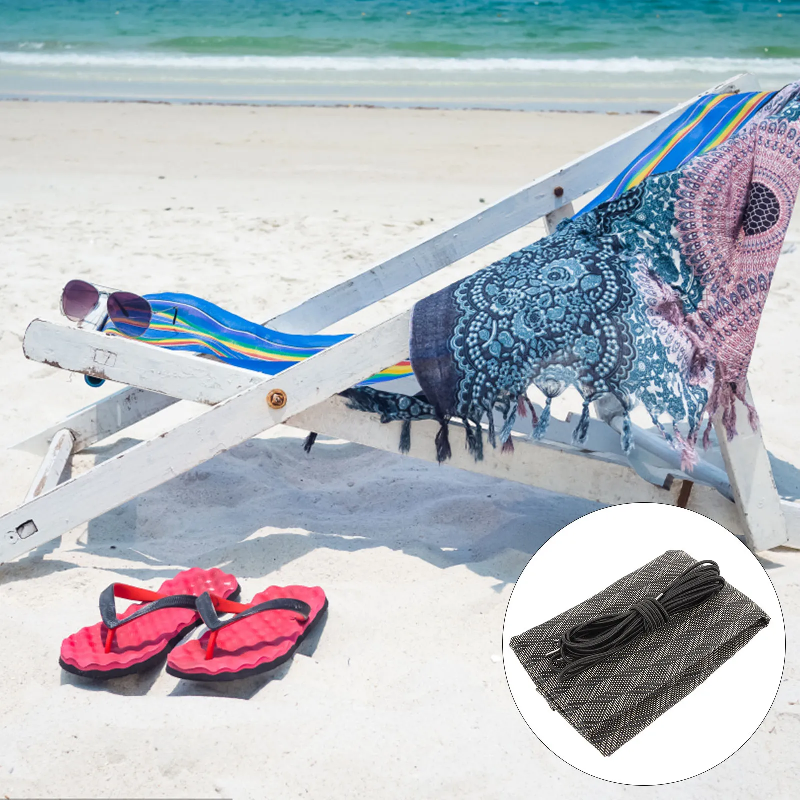 Patio Balcony Chair Replacement Canvas Durable Outdoor Fabric for Beach Sun Lounger Repair
