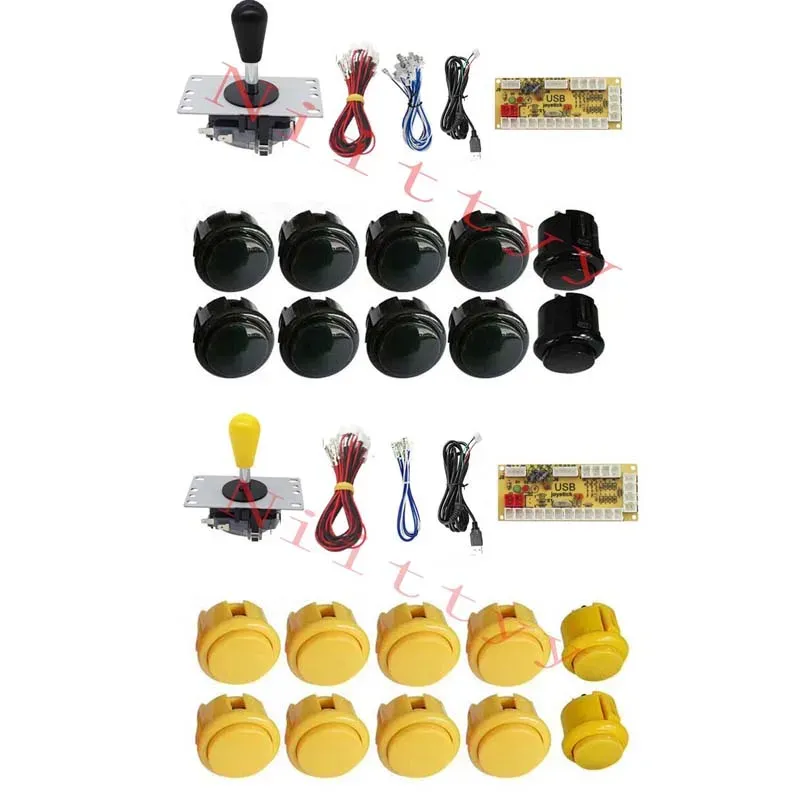 Games arcade joystick diy kit nul vertraging USB -controller pc sanwa oval ball joystick push knoppen voor pc ps3 voor pandora game tv -box