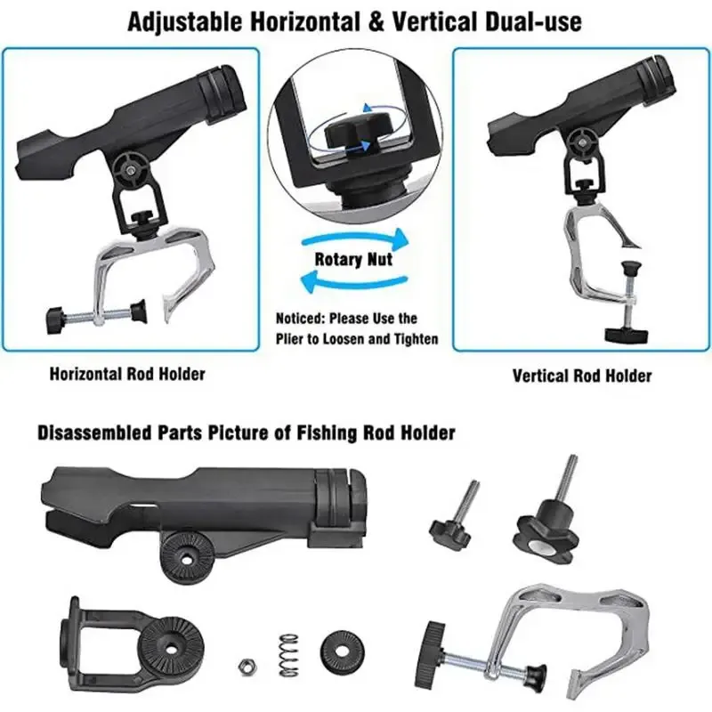 Save Big on Bulk Fishing Pole Rod Holders For Boat 360° Adjustable Fishing  Rod Holders Marine Boat Rod Rack, Pole Stand Support For Yacht Fishing