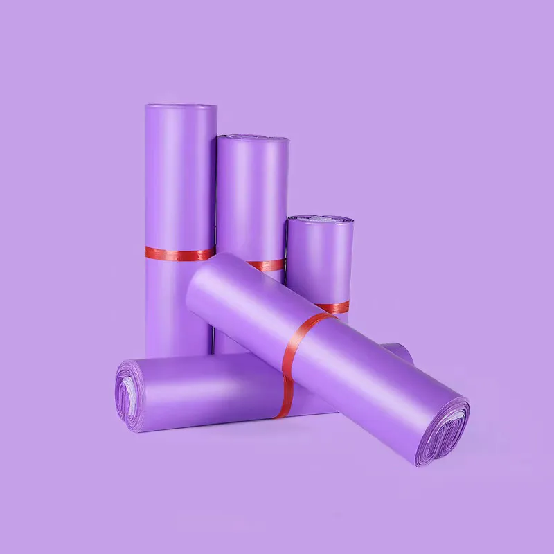 50 pezzi Courier Borse Purple Envelope Packaging Borsa di consegna impermeabile Tenuta autoadesiva sacchetti di trasporto in plastica Borsa di trasporto in plastica