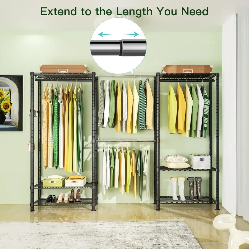 Ulif E1 Heavy Duty Closet clothes rack - 6 Tiers,...
