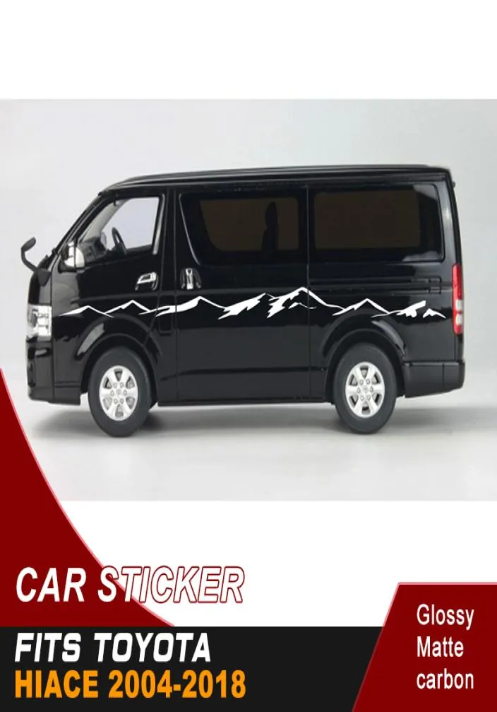 Adesivo per auto 2 pezzi Mountain Auto Corpo laterale Stripe Accessori in vinile adatti per HIACE2539490