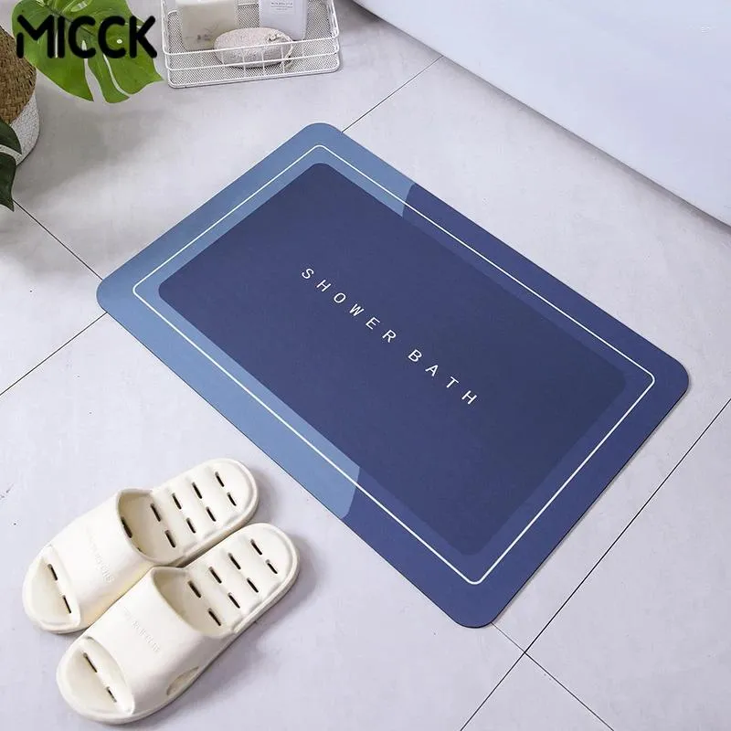 Mattes de bain Micck Mat Crystal Velvet Anti-glip Ferme Dry Floor Super Absorbant Tapis de salle de bain Accessoires Entrance