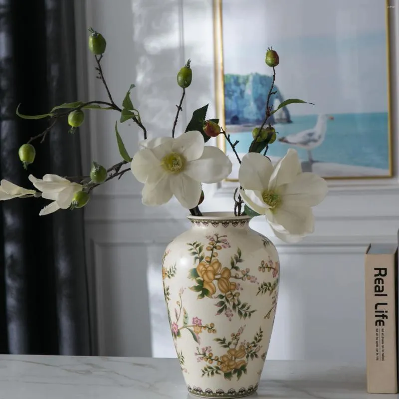 Vaser vintage kinesisk vas keramisk hantverk presentprydnader blommor porslin för bröllopsdekoration kruka jul