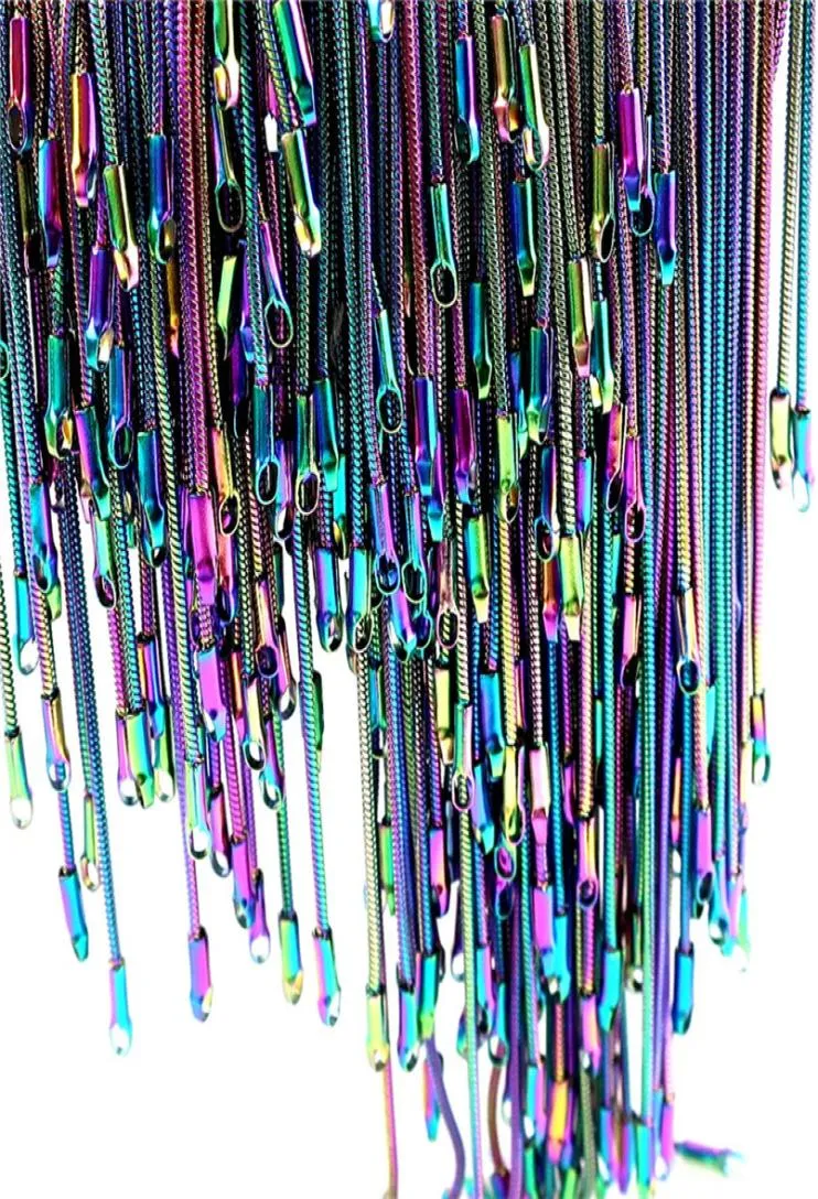 1,2 mm Rainbow Color Chain Halsband 22 "Rostfritt stålkedja 22inch5825255