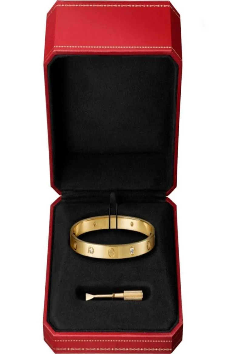 Bracelet pour femmes Bracelet en or 18k pour hommes en diamant Nouveau bracele de créateur de créateurs en acier inoxydable en acier inoxydable