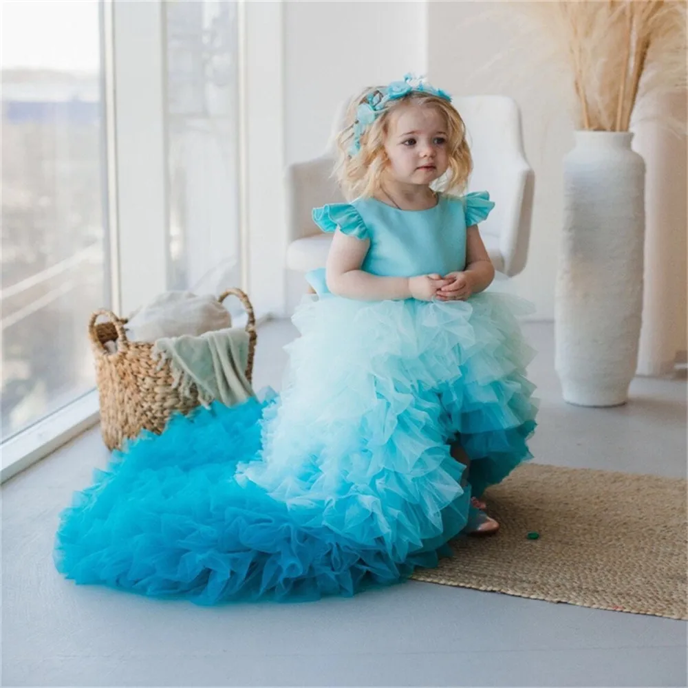 Simple Baptism Tulle Flower Girl Dress for Toddler with Ruffles and  Asymmetrical Length Bow from Dhgate Flower Girls Dresses - price 64.9, image size:1000x1000