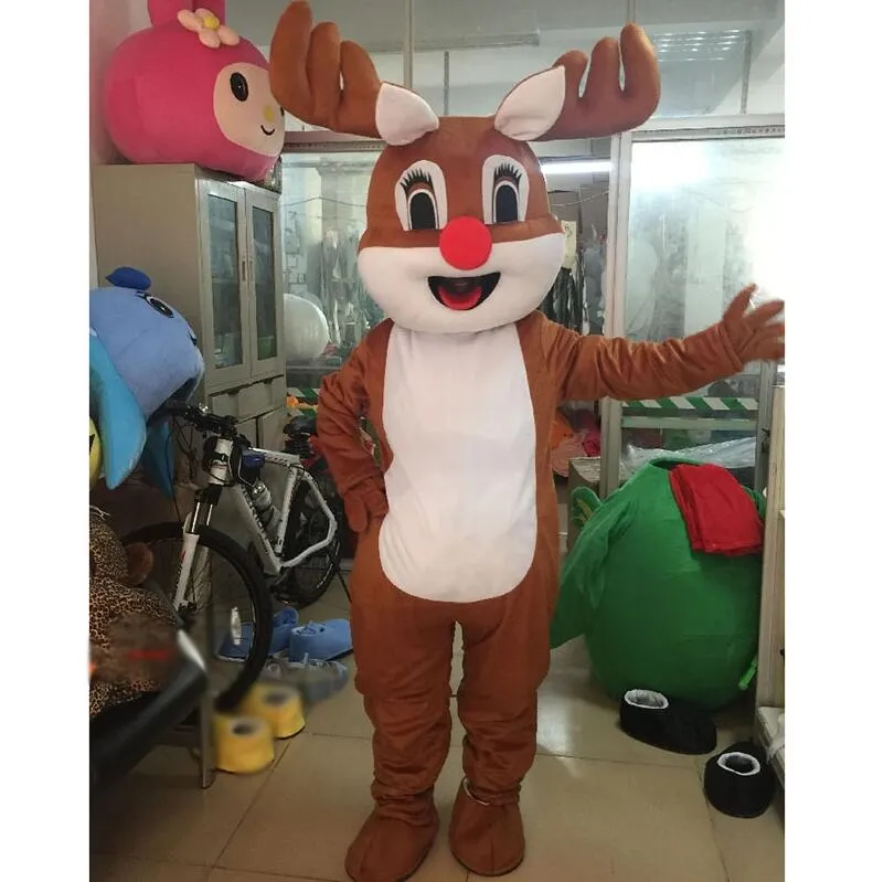 2024 Halloween Adult size Reindeer Mascot Costume Suits Adult Party Cartoon Custom fancy costume Cartoon theme fancy dress