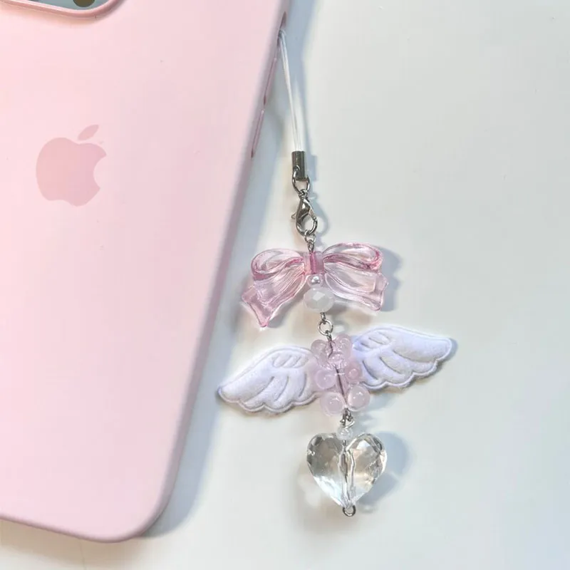 Star Charm Phone Strap Phone Charm Keychain Crystal Bead Keychain Women Girls Halloween Bat Pendant Keyring Ornament - View #13
