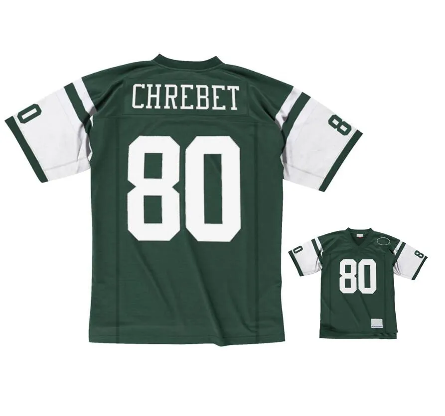 Camisas de futebol costuradas 80 Wayne Chrebet 2000 Mesh Legacy Aposentado Retro Classics Jersey Men Women Youth S-6xl