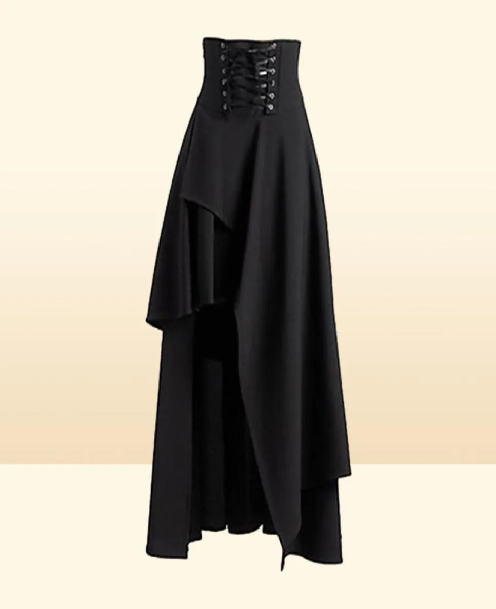 Skirts Medieval Woman Vintage Gothic Skirt Pirate Halloween Costume Renaissance Steampunk High Waist9763327
