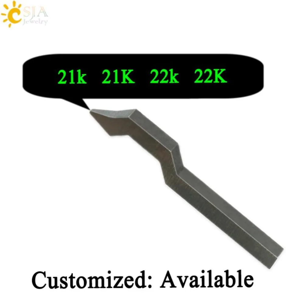 CSJA 21K 21K 22K 22Kカスタマイズ可能なロゴメタルスチールパンチゴールドシルバーリングブレスレットバックルジュエリージュエリーマークスタンプ6722001