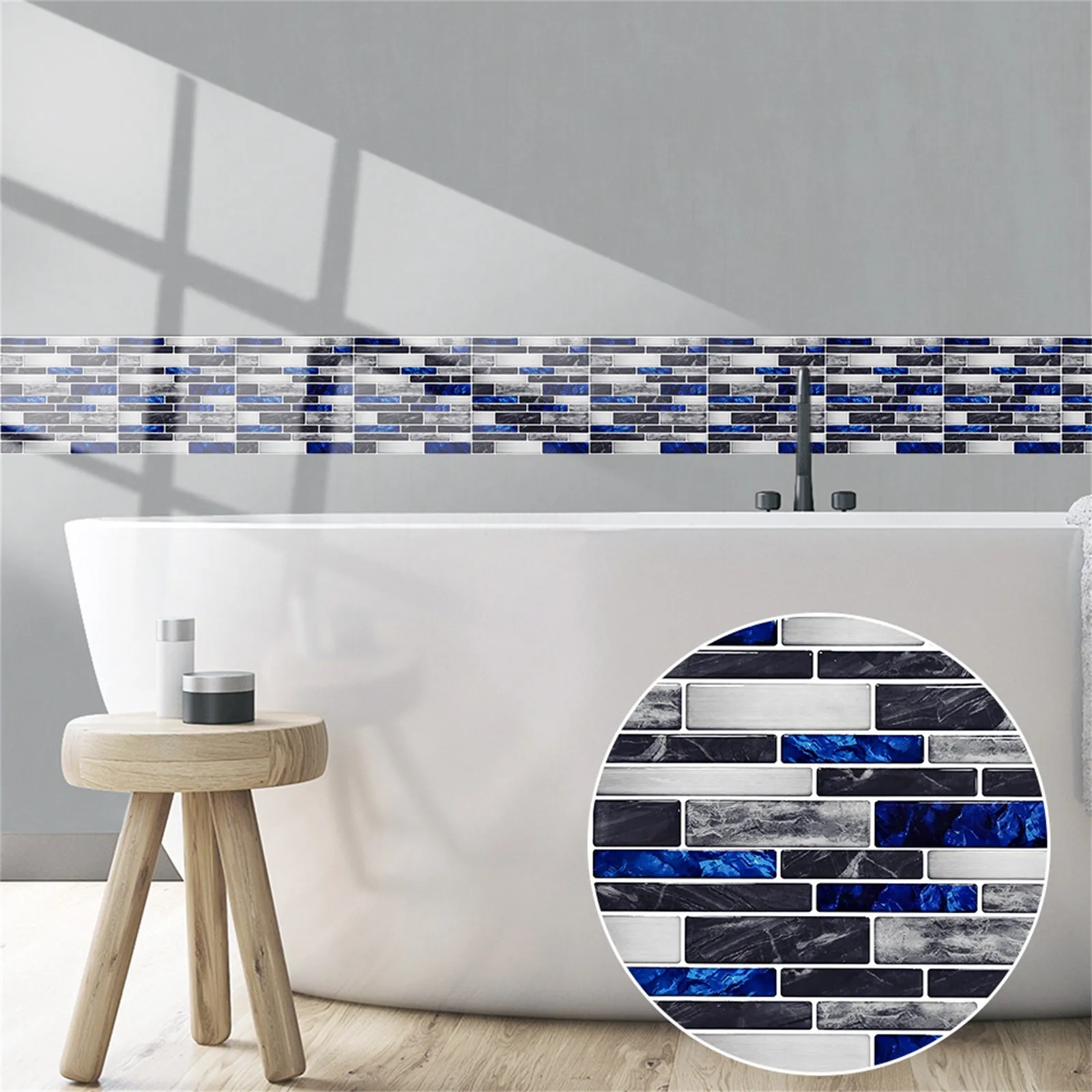 Sticker Tiles For Bathroom: 3D Wall Stickers, 10 Sheets Of Large Wallpaper  Stickers For Kitchen, Bathroom, Bedroom Décor Self Adhesive Tile Waistline  From Homepro14, $9.98 | DHgate.Com, image size:1600x1600