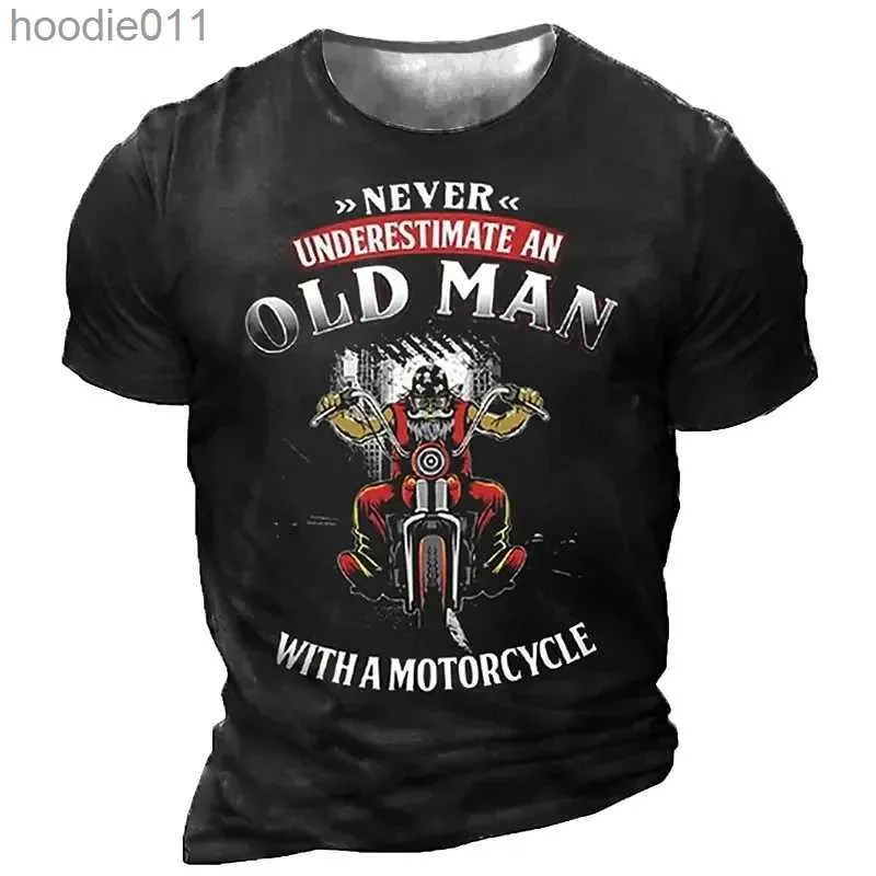 Heren Hoodies Sweatshirts Summer Motorfiets Mens Motorfiets T-shirt 3D Gedrukt Retro Short Sleved Heren T-shirt C24325
