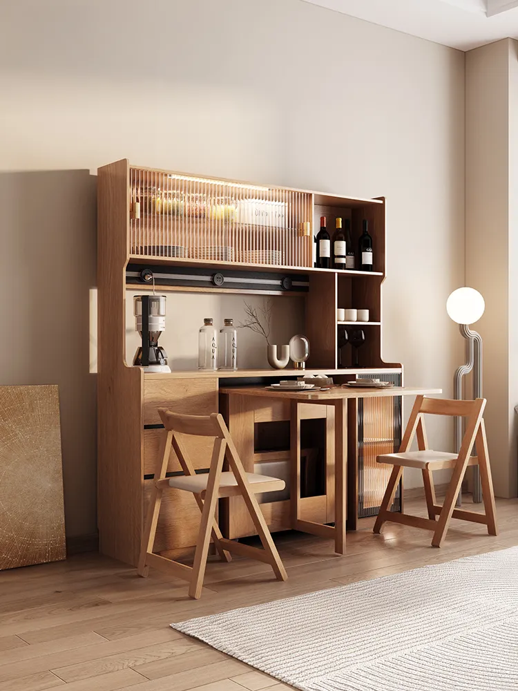 Tavolo Da Pranzo In Legno In Legno Massiccio Con Deposito A Parete