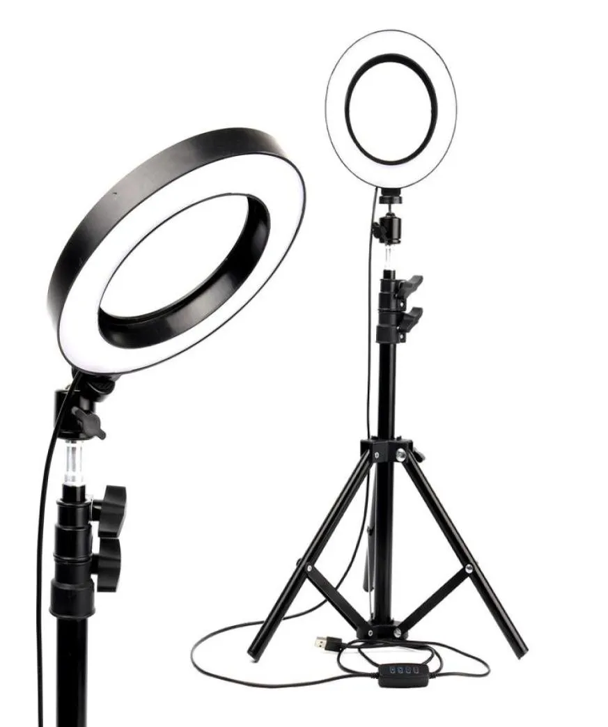 Oświetlenie wewnętrzne Pierścień LED Kamera studio Pogia Pycmable Lampa wideo do makijażu selfie z statywem uchwyt telefonu 3149386