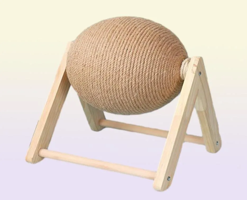 لعبة Cat Scratfer Ball Toy Histten Sisal Rope Ball Board طحن PAWS Toys Cat Scratcher Scratfer Aderistant Pet Furniture 2206233478197