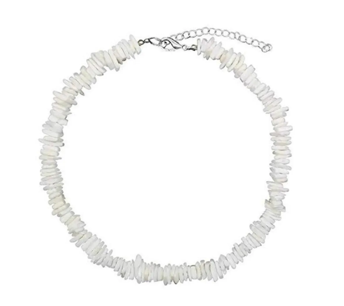 Chokers 2022 Bohemian Natural Puka Shell White Color Collier Chip irrégulier Collier pour femmes Men Collares de Moda Kolye9951440