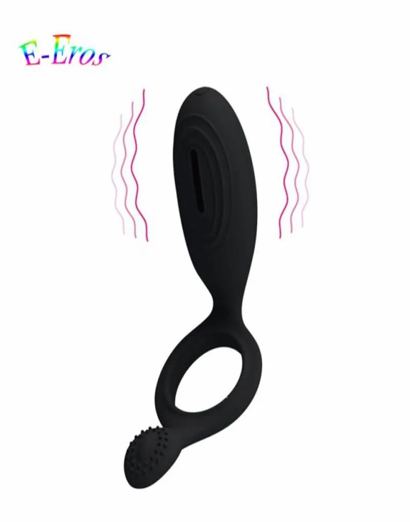 Produits sexuels Men039s Silicone vibrante anneau de bite Temps de pénis durable avec un jouet sexuel clitoral pour couple259v3695924