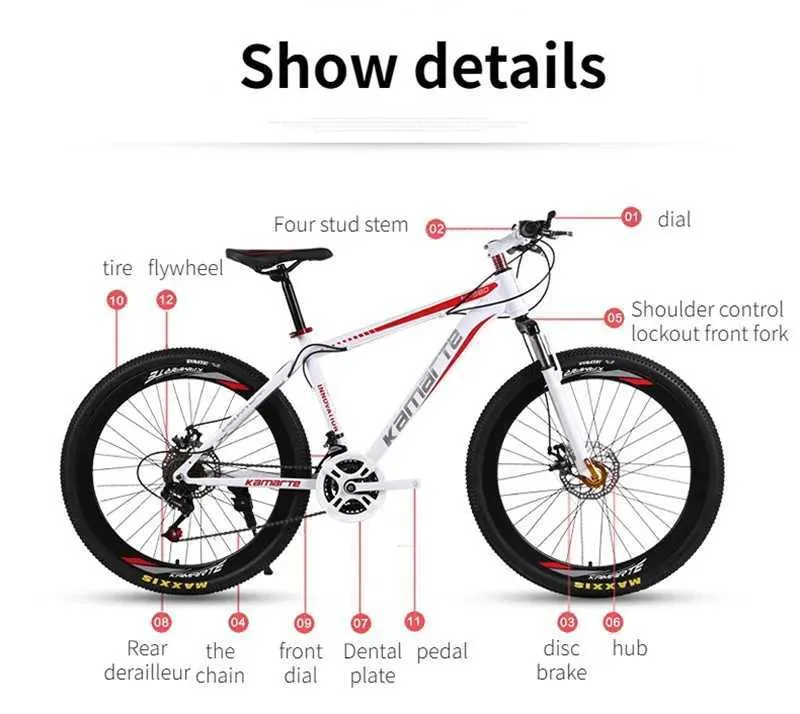 Kaimarte Mountain Bike 24 26 Inch High Carbon Steel Dual Disc Brake 27 Speed Adult Bicycle From Ustininar 116.8 DHgate.Com