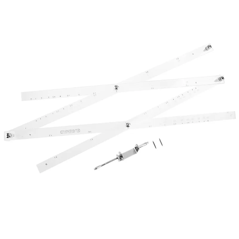 Rockible Pantograph Zeichenwerkzeug – 340 Mm Faltbares Maßstabslineal Aus Acryl Für Künstler & Heimwerker