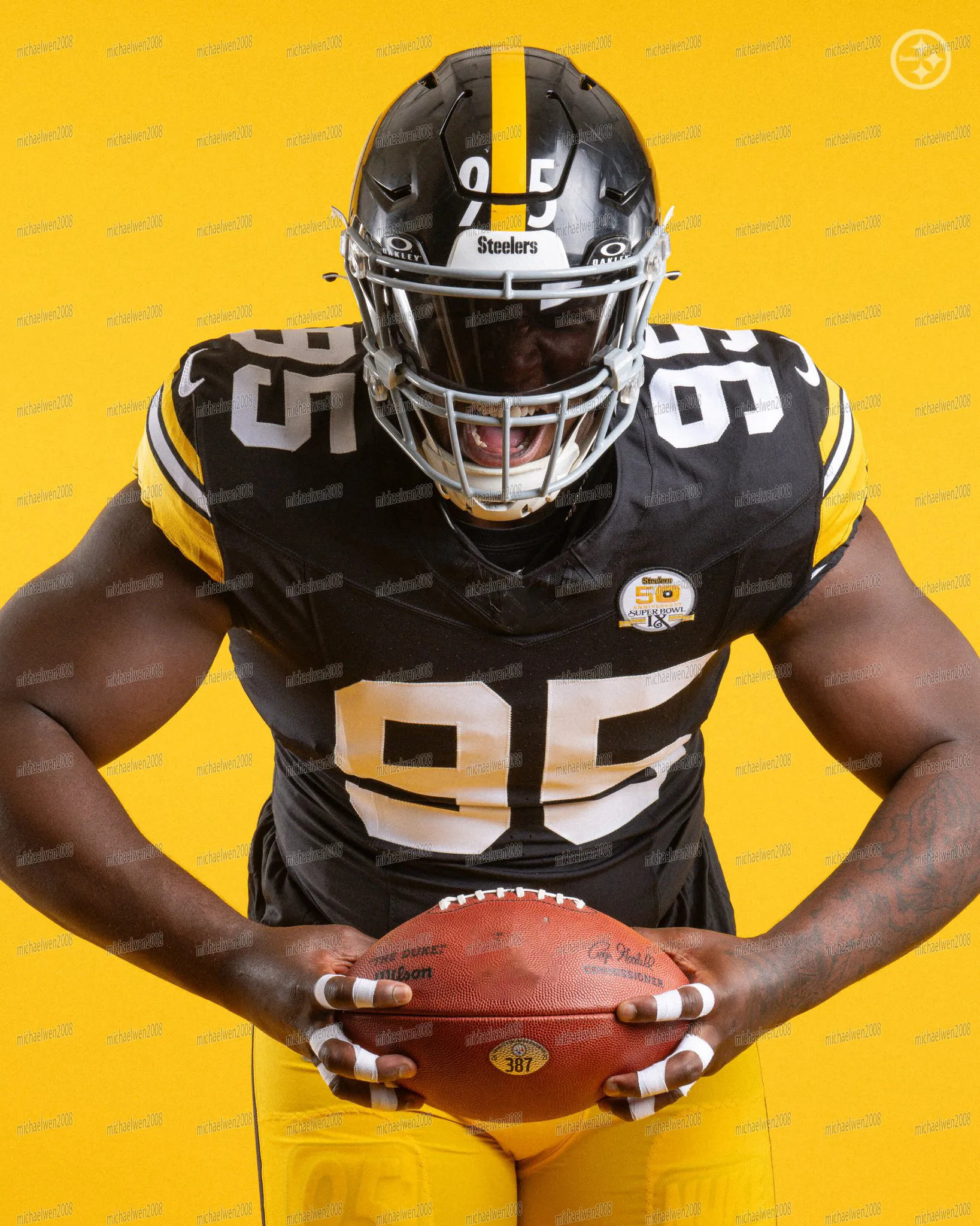 50th Anniversary Steelers Thursday Jersey Men's Mitchell Ness Rod