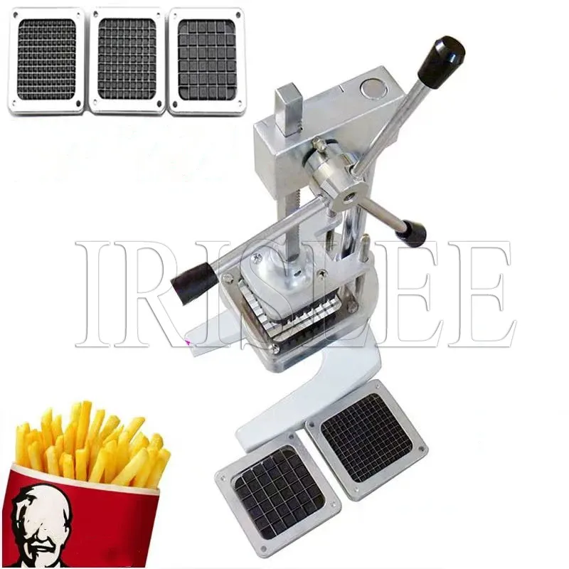 Grinders Vertical Manual French Fries Potato Strip Cutting Machine Potato Cucumber Taro Cutters Vegetable Slicer With 3 Blades
