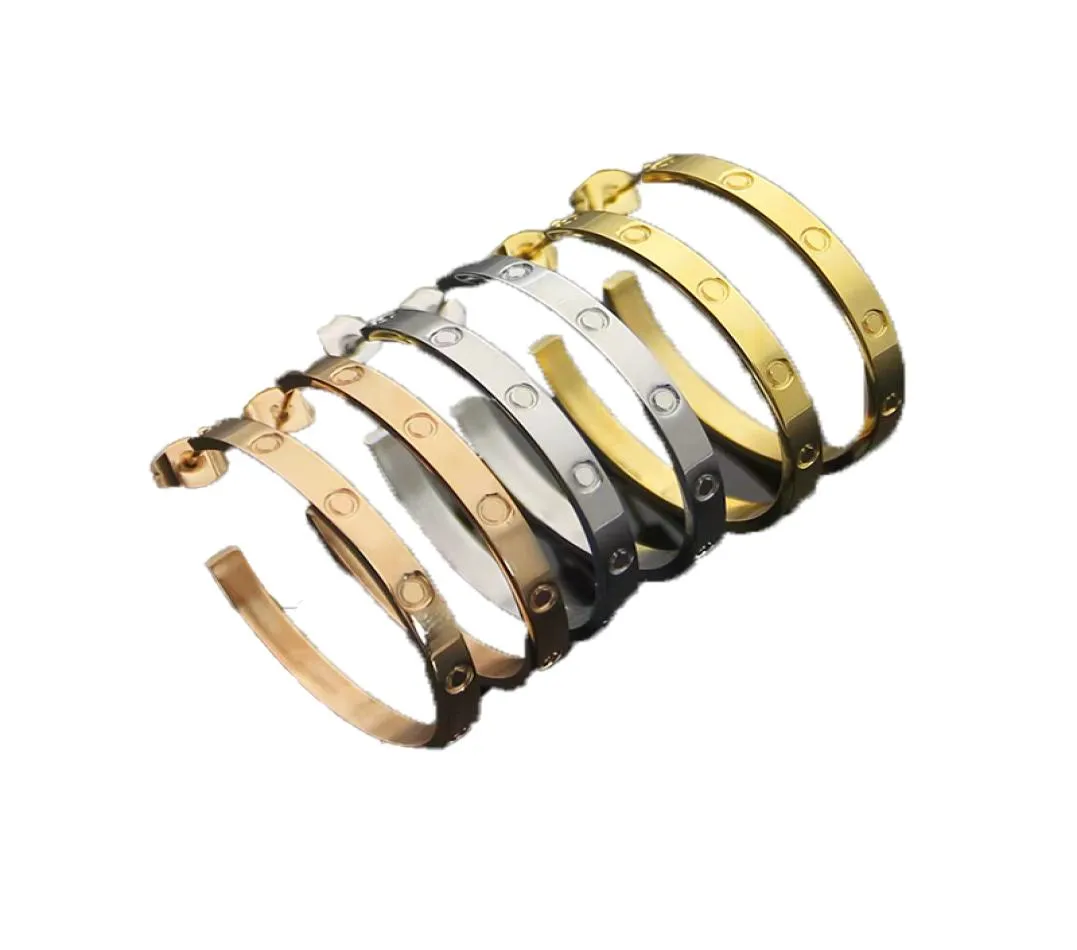 Classic Circle Designer Hoop Earrings Fashion Love Oorrings For Women Hoge Kwaliteit Roestvrijstalen plating 18K Gold Jewelry6299245