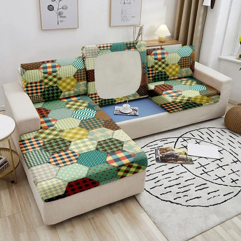 Krzesło obejmuje geometryczną elastyczną sofę poduszka do poduszki do salonu fotela narożne fotele meble Ochraniacz Kanapa