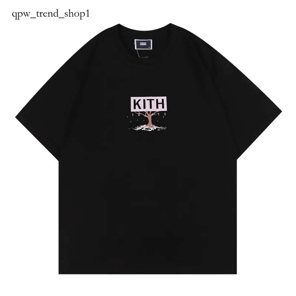 T-shirt da design da uomo Kith Spring Summer 3 colori Tees Lettere casual manica corta Lettere di stampa Dimensione Spazio S 111