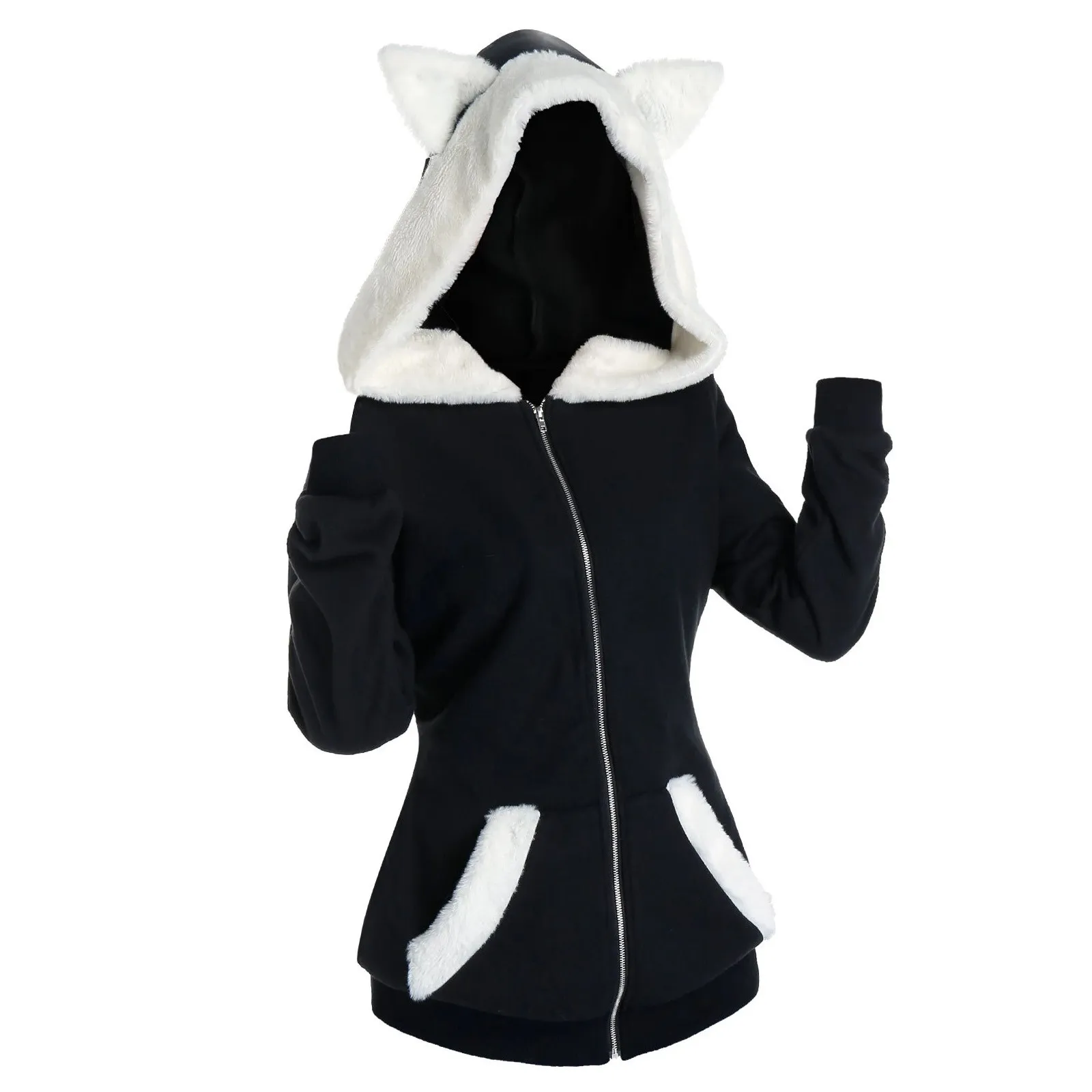 【最安値】M　90 Logo Cat Ear Zip Hoodie　付属品付き 90 Logo Cat Ear Zip Hoodie【9090girl】 – YZ