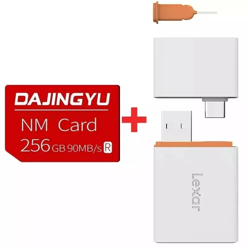 Kort NM -kort 128 GB/256 GB 90 MB/s Nano -kort, Mate 30 40 Mate 50 Pro Mate 20 Huawei P40 P50 Flash Memory Card för Huawei Mobiltelefon