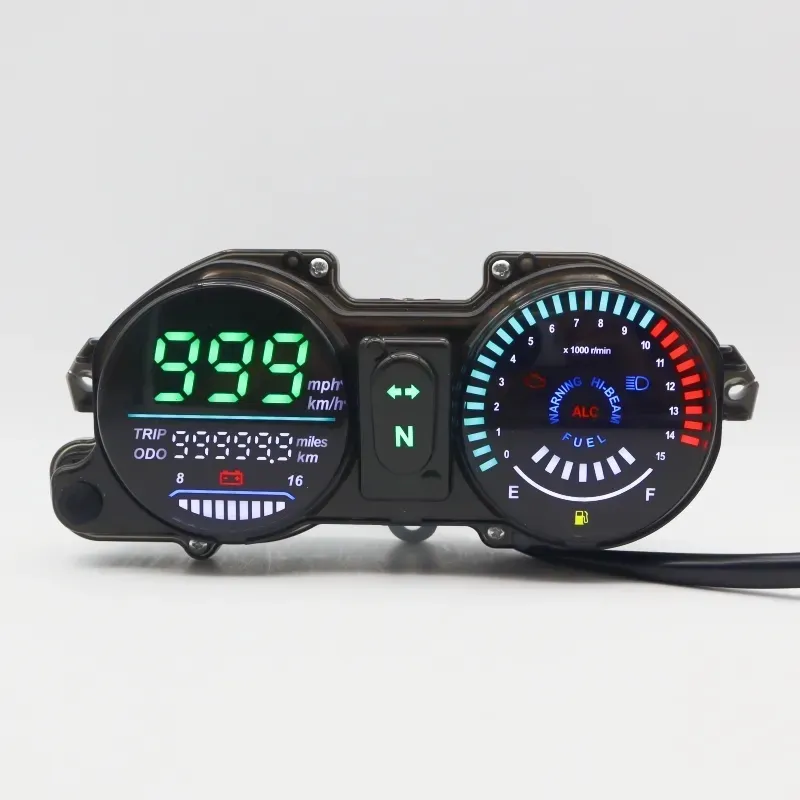 DHgate.com:MotoQueen LED Motorcycle Speedometer For Brazil