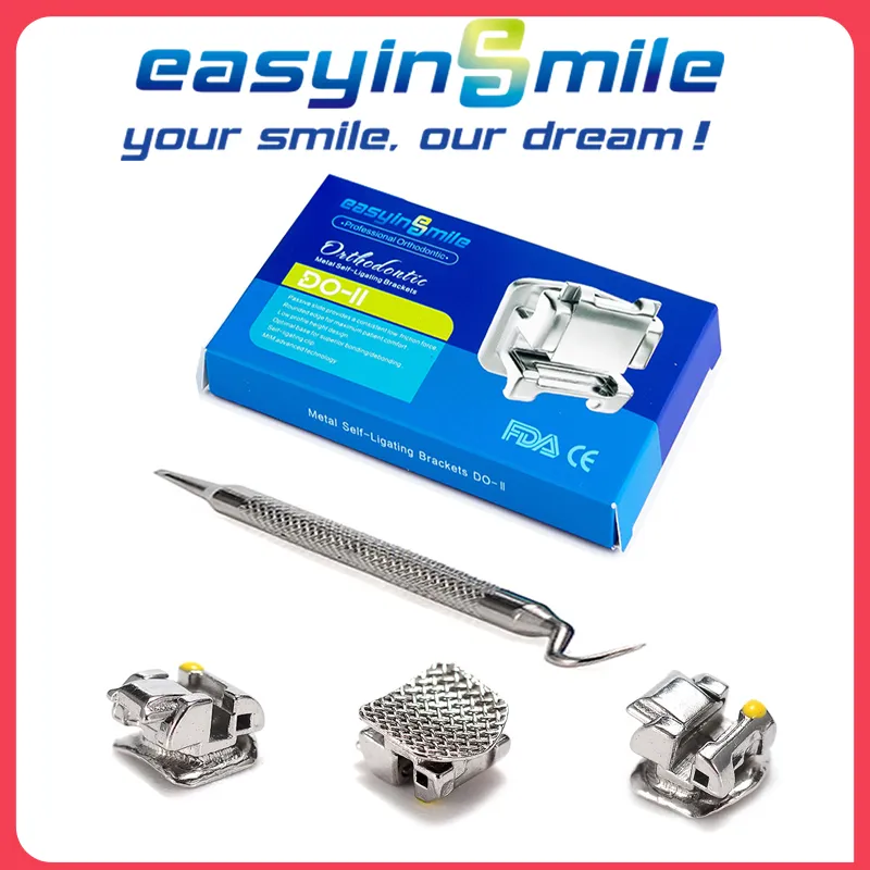 Azdent MINI Self-Ligating Orthodontic Brackets – 0.022 Roth/MBT, 345/3 Hooks, With Tools, Made In China