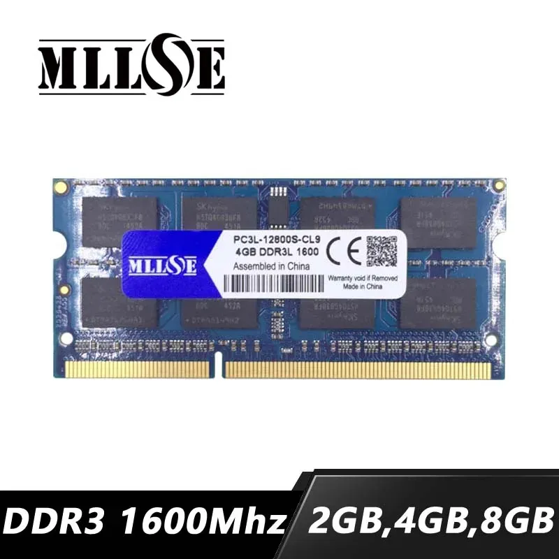 RAMS MLLSE 2GB 4GB 8GB 16GB DDR3 1600 MHz PC3L12800 SDRAM MEMORY RAM LAPPT, MEMORIA 2G 4G 8G DDR3L 1600MHz PC312800 Notebook
