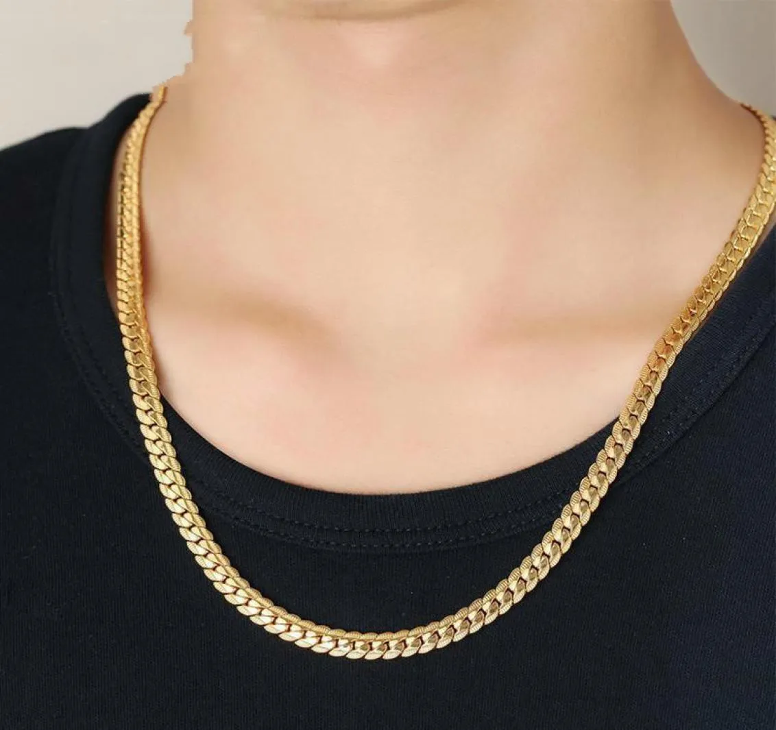 2020 roestvrij staal hiphop vriendje geschenk mannen s hele man gouden ketting figaro in reliëf kettingen mannelijke chocking wholeale emboed 4561854