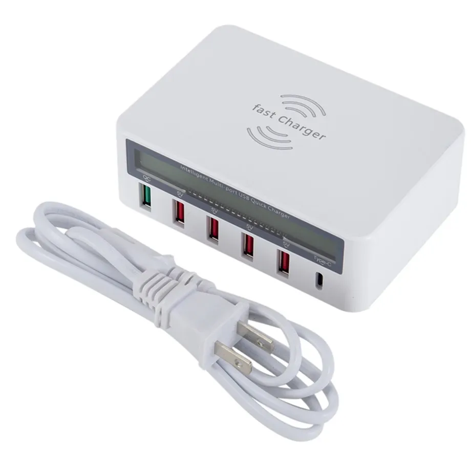 Chargers Multi USB Ladestation Hub QC3.0 PD Fast Ladegerät Adapter Telefon USB C Ladegerät Wireless Ladegerät für iPhone 13 12 xiaomi