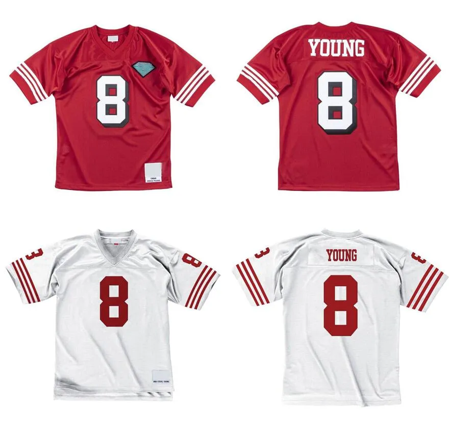 Jerseys de football cousus 8 Steve Young 1994 Mesh Legacy Retired Retro Classics Jersey Men Women Youth S-6XL