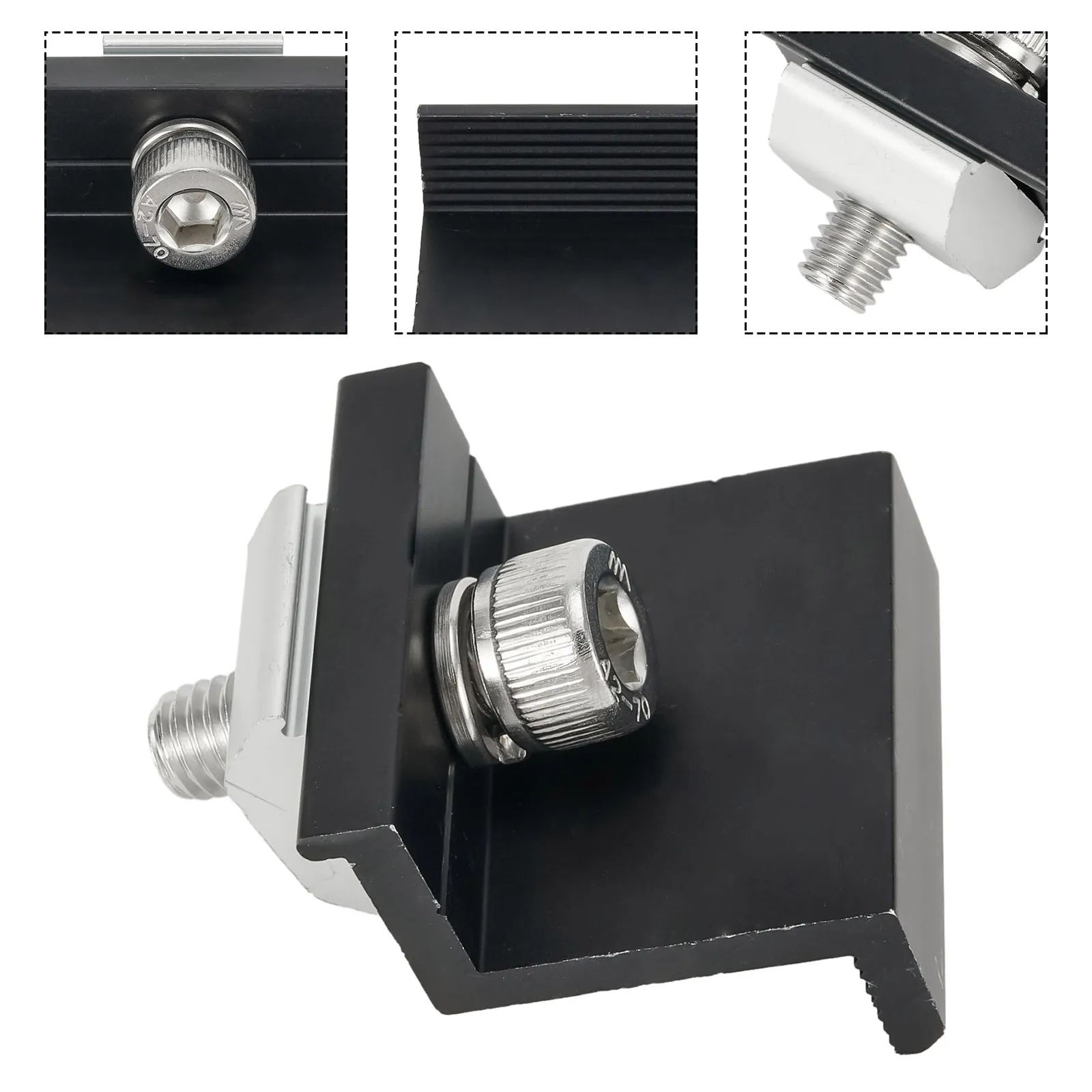 Solar Panel Mounting PV End Clamp for 30mm and 35mm Panels Aluminum ...