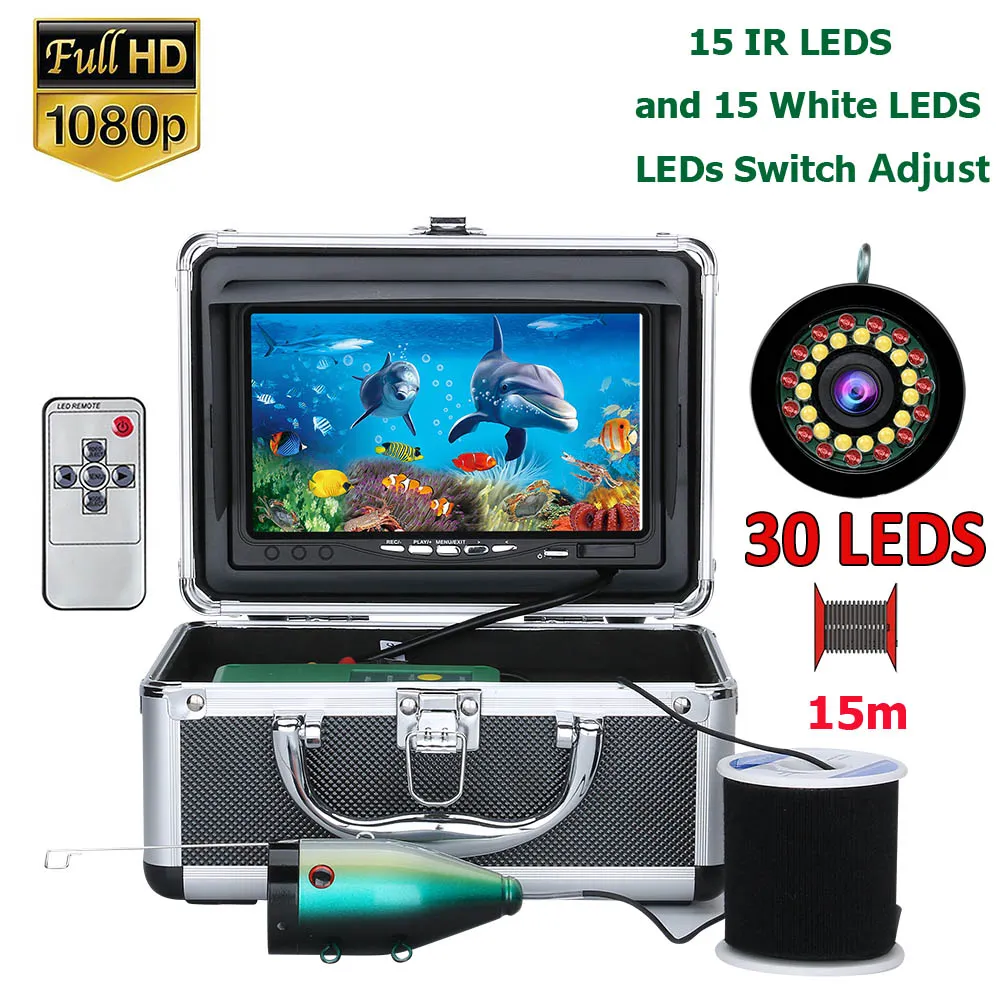 Cam�ra De P�che Sous-Marine HD 4,3" - �cran Couleur, �tanche IP68, Lumi�re IR, 100m