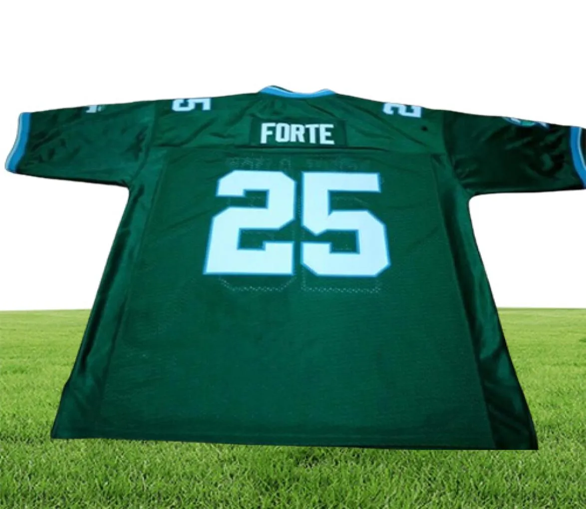 Пользовательские мужчины молодежь женщины винтаж 25 Tulane Matt Forte Green Football Size S4XL или Custom Любое название или номер Jersey1211641