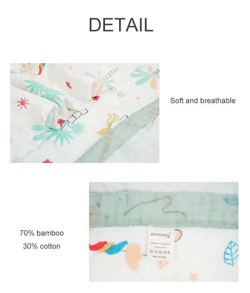 Muslin Swaddle Blankets 4 Pack - Cotton Newborn Baby Blankets Soft Breathable For Boys & Girls