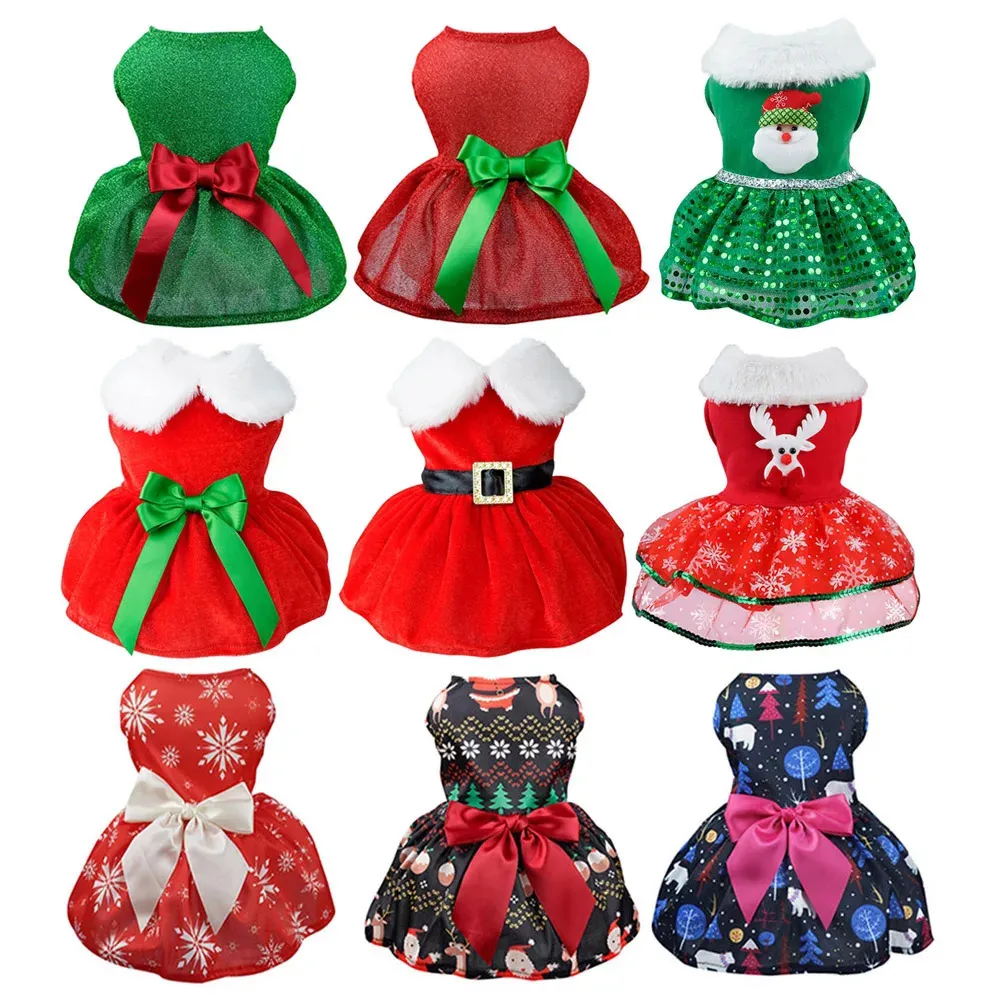 female dog christmas dress Woofmas Dog Dress